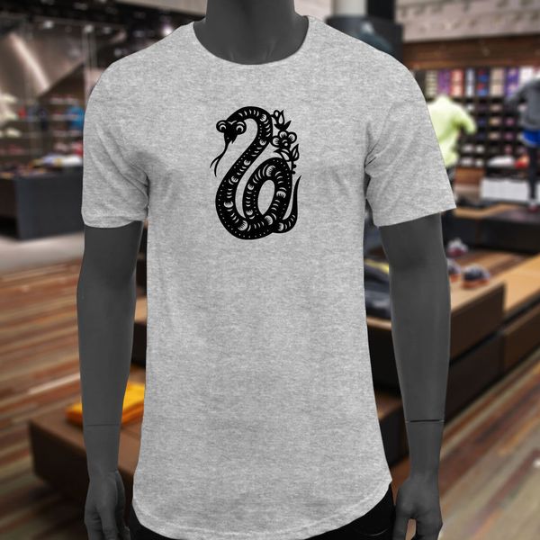 

short sleeves boy chinese zodiac snake year horoscope luck floral mens gray extended long tees hooded sweatshirt hoodie men t shirt