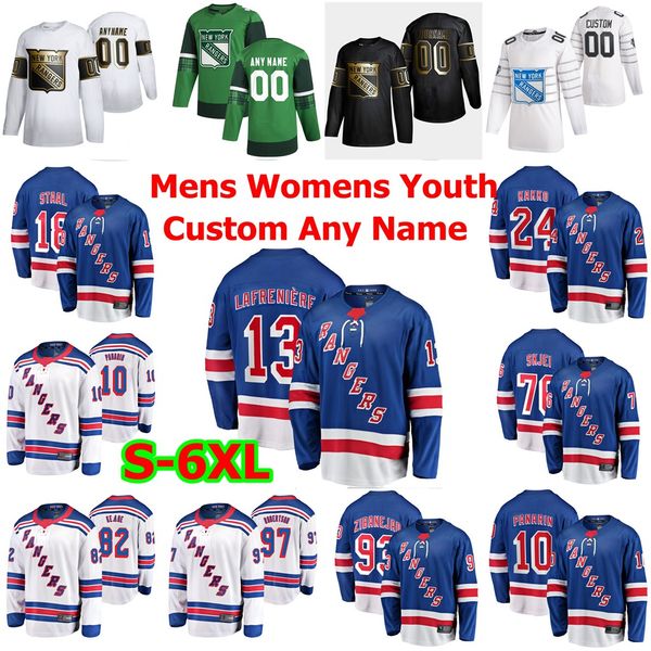 

s-6xl st. patrick's day new york rangers hockey jersey 17 jesper fast 38 micheal haley greg mckegg marc staal j-f berube custom stitche, Black;red