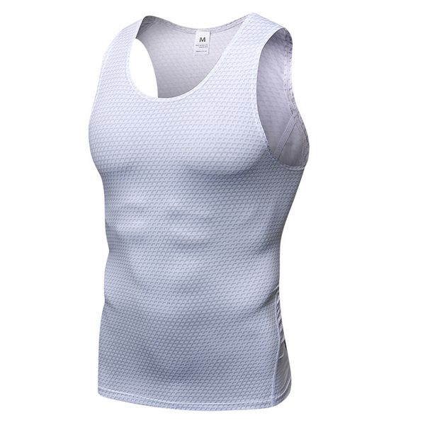 

men's 3d printed vest sport tank tank sleeveless shirts running workout fitness slim compression training vest tights, Black;blue