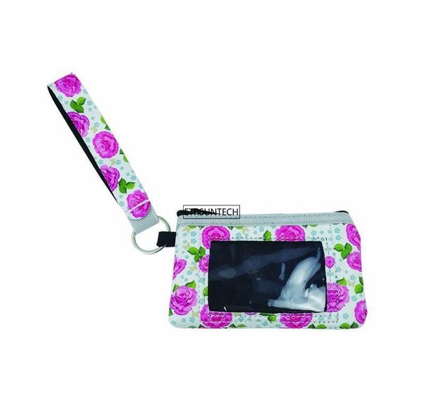 

8pcs new arrival 4 style neoprene card pocket keychain mini neoprene woman change handba jllkns bdesybag