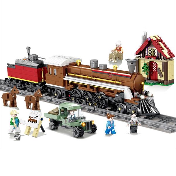 

кази 98250 electric rail поезд farm паровозик с светом и звуком детский building block модель игрушки для детей jllwwm bde_jewelry