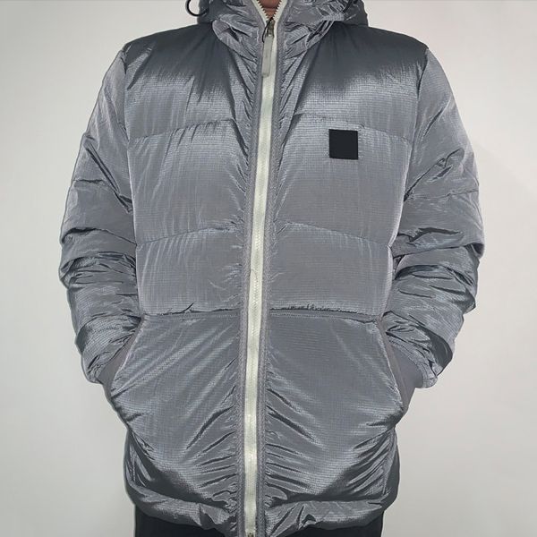 

cp topstoney company зимняя куртка повседневный киберпанк пуховик толстая утка вниз ветрозащитный пальто с капюшоном мужские зимние пальто р, Black