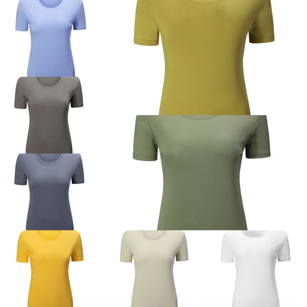 

новая 80 нить двухсторонний вокруг шеи белый короткий рукав футболки для летней v-образным вырезом женщин чисто чистый цвет хлопка мерсеризи, White