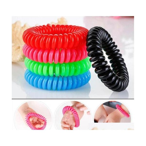

mosquito repellent phone ring summer natural plant oils phone strap elastic anti-mosquito bracelet spiral hand wrist sn1196 1yfmw