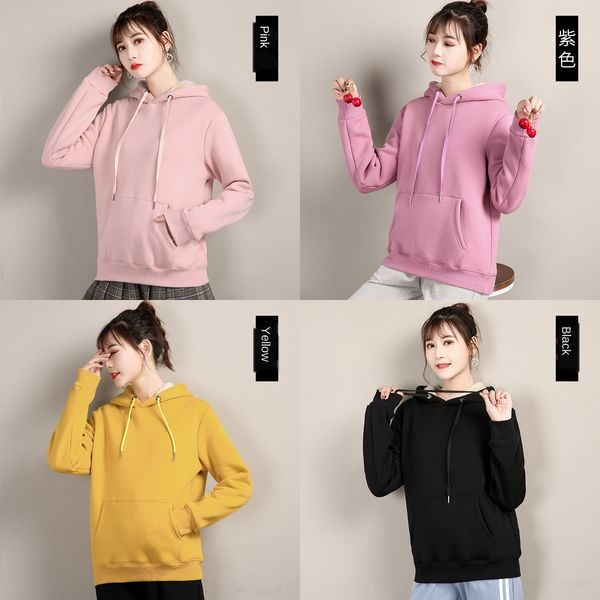 

korean version of cashmere long sleeve women's sweater winter 2019 new loose hoodie sweater coat pullover coat pullover dsdyi, Black
