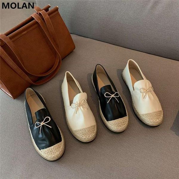 

molan brand designer 2020 autuumn новый bling rhinestone бабочки узел женщины квартиры обувь стро платформы поскользнуться на бездельников м, Black