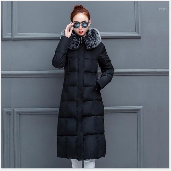 

winter jacket women parka women 2018 winter coat women's long women's jackets hooded warm chaqueta mujer r0041, Black