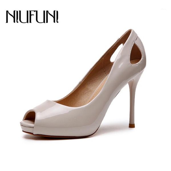 

dress shoes niufuni women pumps peep toe solid color stiletto high heels shallow mary jane wedding office for sandals1, Black