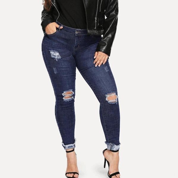 

plus sized slim-leg jeans, Black;white