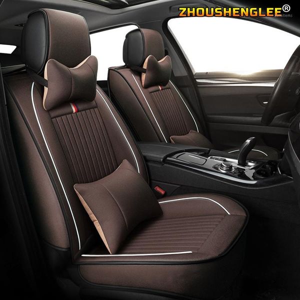 

zhoushenglee flax car seat covers for ix35 ix25 sonata santafe tucson elantra accent i20 i30 i40 automobiles accessories1