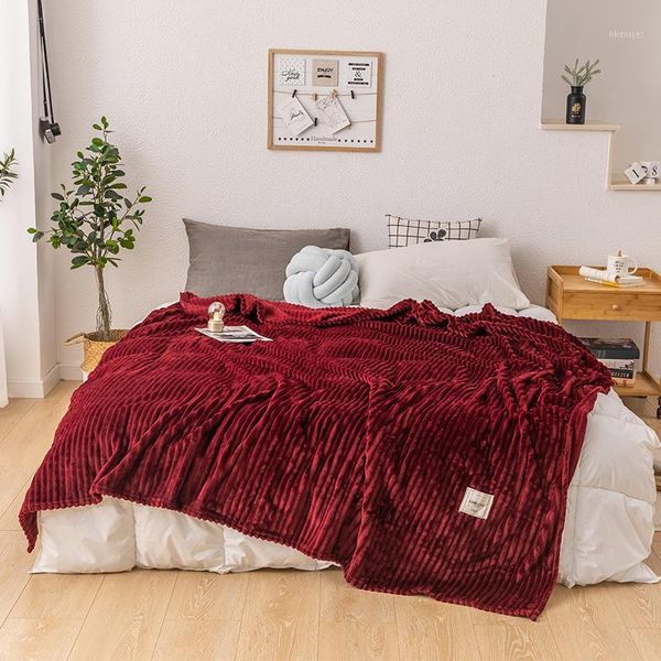 

bonenjoy blanket on the bed single queen king coral fleece blanket for sofa soft warm couverture de lit thow blankets1