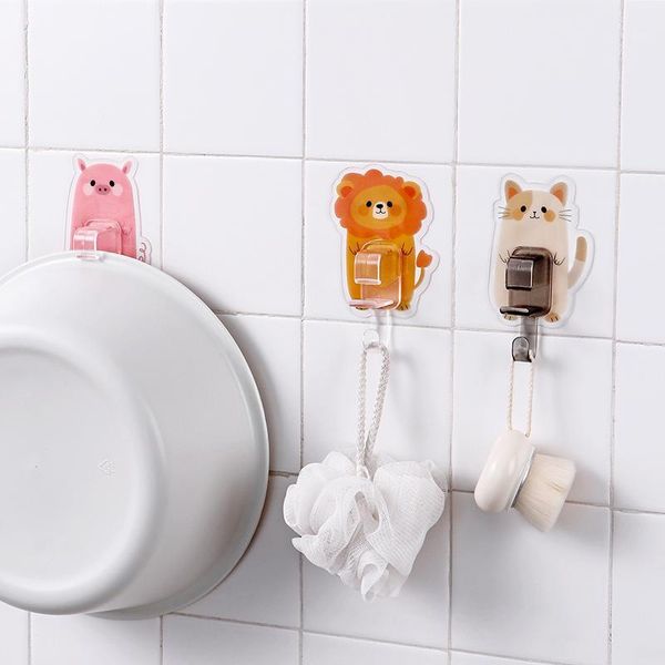 

hooks & rails self-adhesive washbasin rack dustproof wall hook towel holder hanging bathroom strong sticker home organizer1