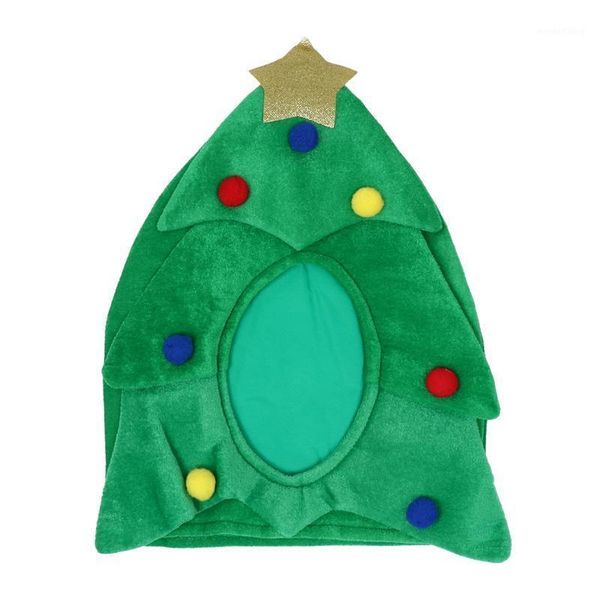 

1pc xmas decorative cap christmas hats tree-shape hat performance hat party prop1