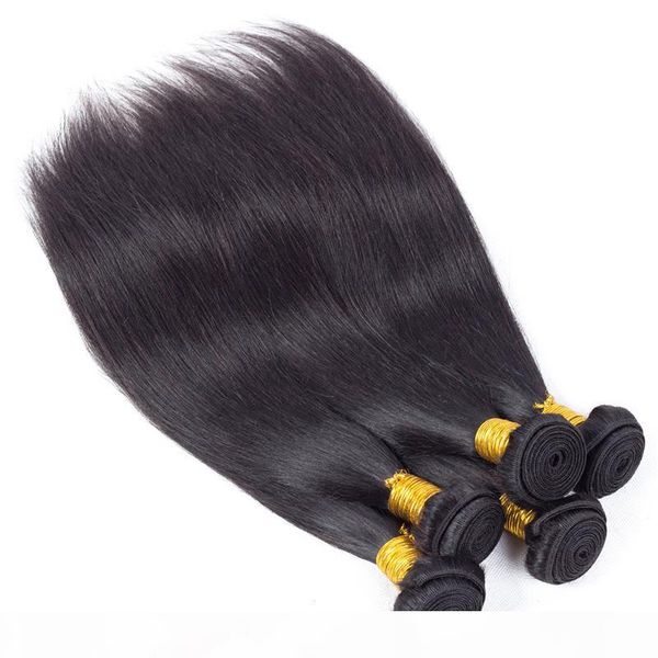 

mink brazilian straight human hair weave bundles new arrival peruvian virgin hair wefts unprocessed remy human hair extensions just for you, Black