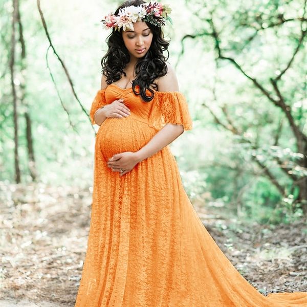 Платье для беременных беременность фото реквизит стрелять одежда беременных женщин леди элегантные платья Vestidos кружева вечернее вечернее платье LJ201123