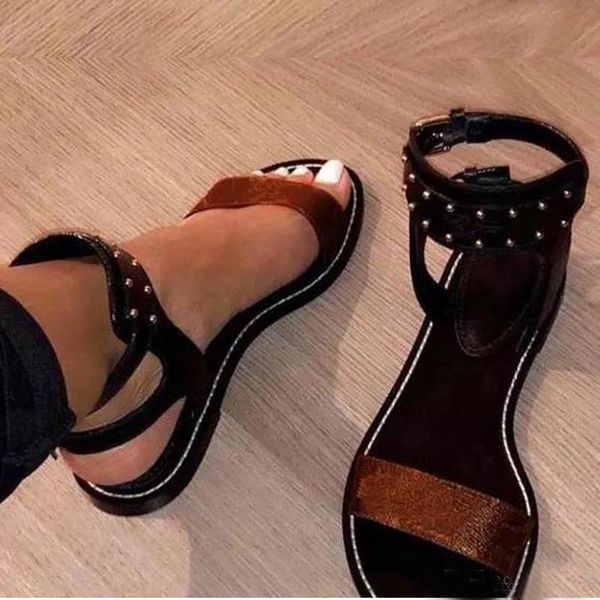 

rivet classic women sandals summer fashion ankle high boots men letter gladiator casual flat designer woman shoes ladies beach roman loafers, Black