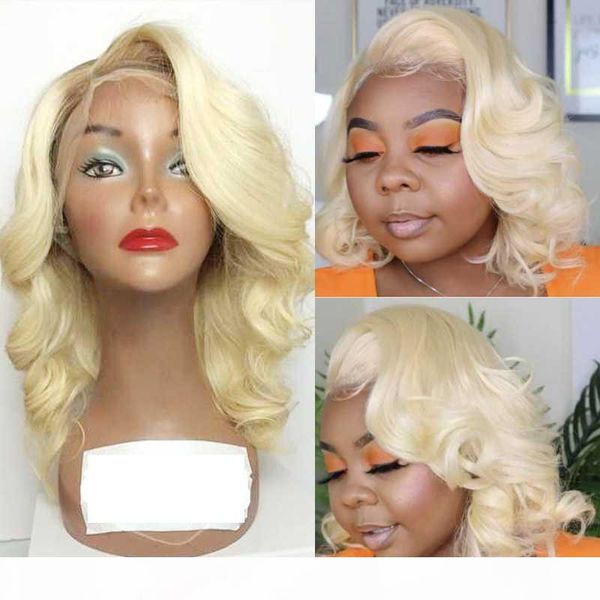 

613# medium length wavy silk base wig natural hairline glueless remy human hair 5x5 silk base scalp wigs for women blonde, Black;brown