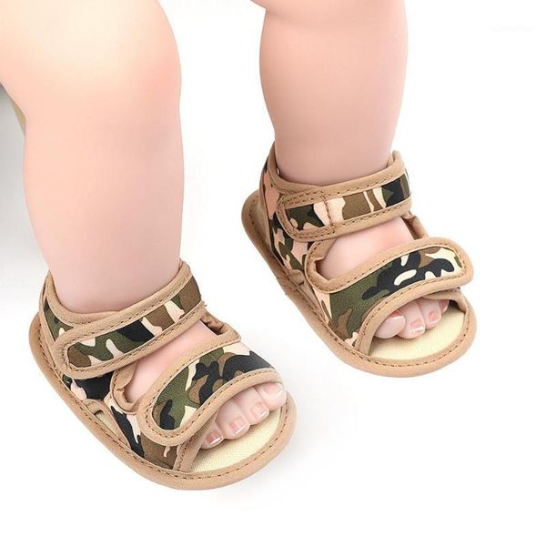 

summer baby boys girls soft soled camouflage cool hollow bottom non-slip sandals1, Black;red