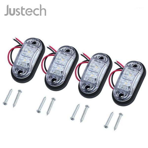

other lighting system justech 4 pcs led front side marker indicator light 12v 24v car truck van trailers white1