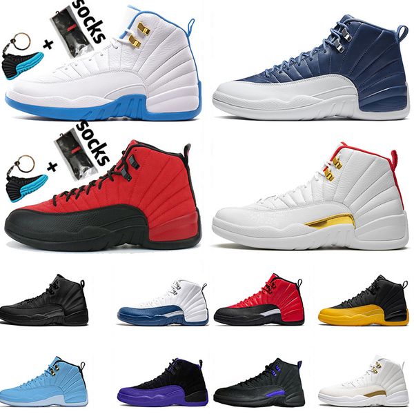 

2021 with socks jumpman 12 12s men basketball shoesÂ flu game dark concord trainers indigo sports sneakers trainers