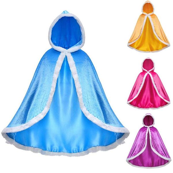 

рождество принцесса плащ cape малышей детская одежда зимняя детская одежда партия velvet теплая зима cosplay партии плаща одежда 2020, Blue;gray