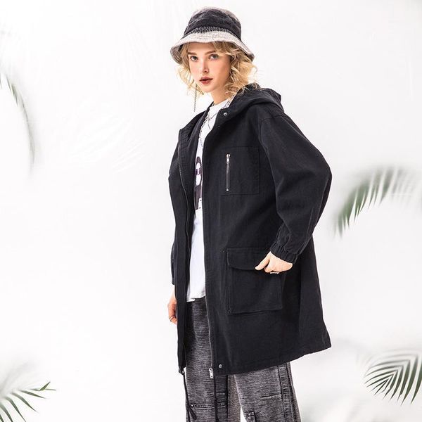 

2020 lady zipper waist lazy style sub solid black temperament commuter cotton korean fashion casual suit1, White;black