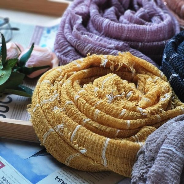 

scarves american folds style winter scarf cotton and linen solider color long women's shawl vintage warm men, Blue;gray