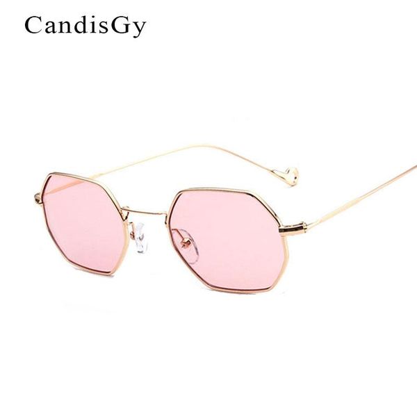 

sunglasses 2021 arrival hexagon square clear women fashion brand designer men vintage metal frame mirror optical sun glasse, White;black