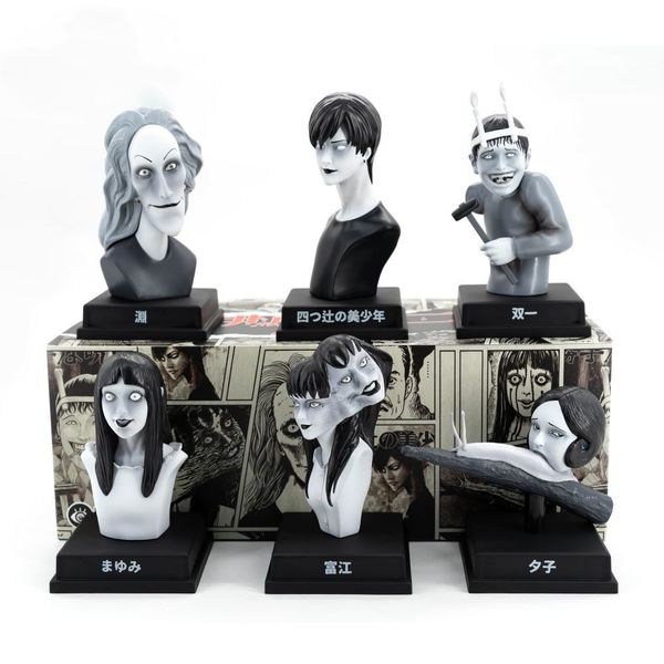 

5inch super7 unbox junji ito horror blind box anime figures ornaments collectible figurines halloween horror toys for boy gift 1112