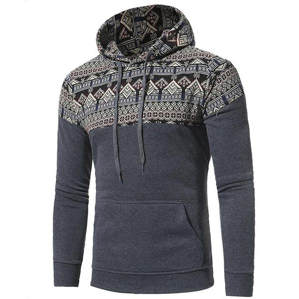 

men's hoodies & sweatshirts 2021 casual hoodie jacket with retro folk style for autumn/winter cross-border fashion, Black