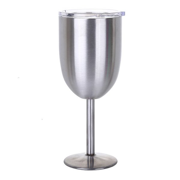

double stainless steel red wine with lids 10oz cocktail glass goblet 8 colors bar car mugs 6 np1it