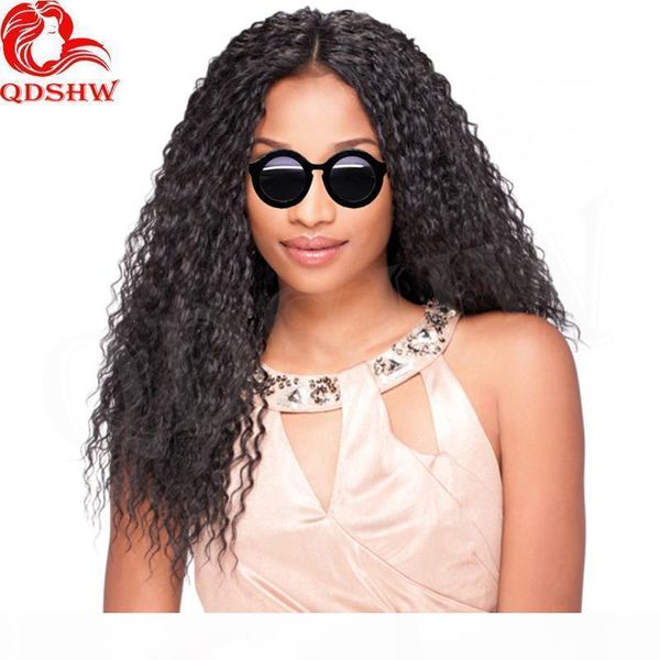 

kinky завитого upart парик для афро-американских pre щипковых glueless virgin монгольских человеческих волос kinky завитых u часть парики с, Black;brown