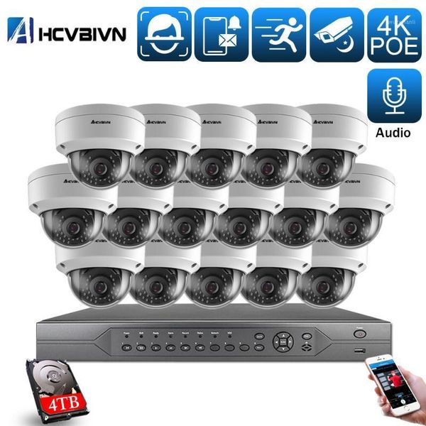 

h.265+16ch 4k 5mp audio cctv system nvr kit waterproof ai smart infared security camera poe video surveillance set onvif1