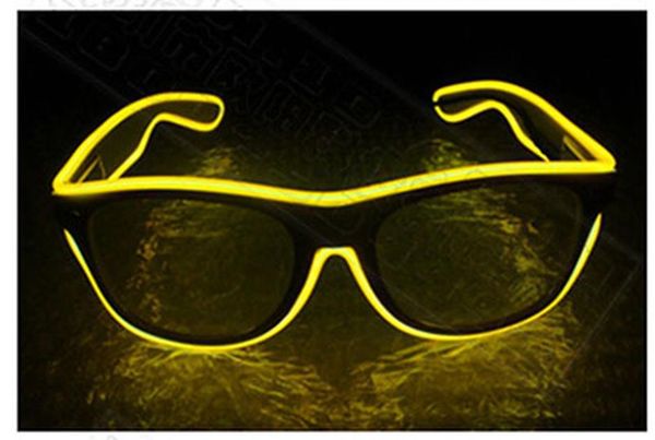 

1шт мигающий очки эль провод водить очки светящиеся партии supplies освещение подарка новизны яркий фестиваль света партии glow sunglass кпт