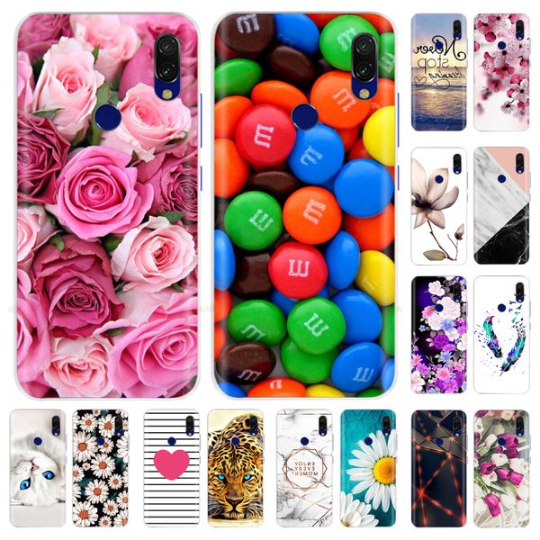 

for xiaomi redmi 7a case silicon shell bag full protection cartoon soft tpu back cover on redmi7a redmi7 bumper phone coque