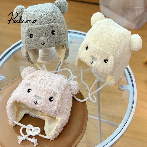 

brand 2020 winter hats for kids bomber hat fur warm earflap cap windproof childrens girls thicker solid russian hat 5 colors1, Slivery;white