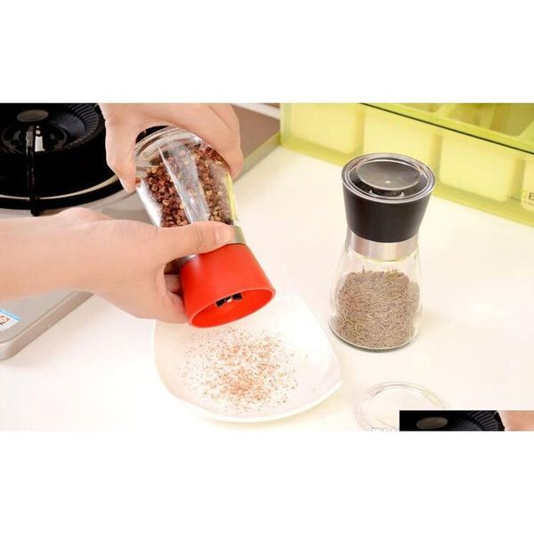 

glass salt pepper mill grinder spice sauce mill grind stick kitchenware kitchen tool cooking tools kitchen glass caste jlluuu allguy