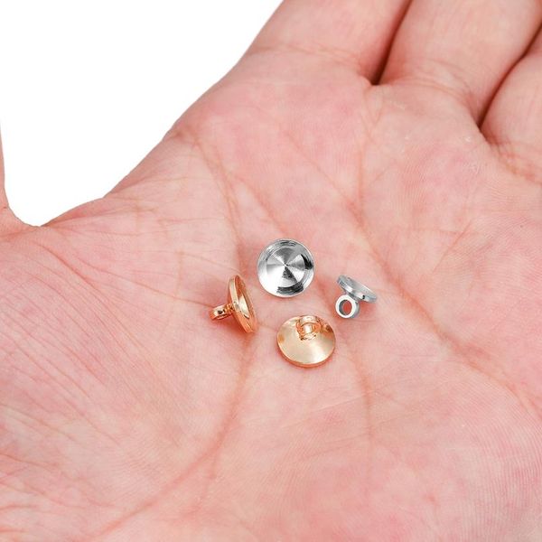 

50pcs/lot material copper beads cap fit glass wishing bottle pendant caps connectors for diy jewelry making handmade jllxne, Silver