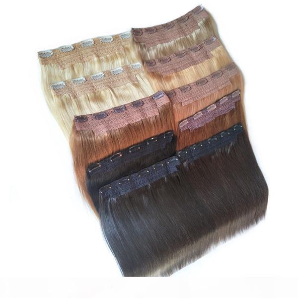 

indian brazilian silky straight human hair clip in extensions one piece clip in human hair extension black brown blonde full head 70g 100g
