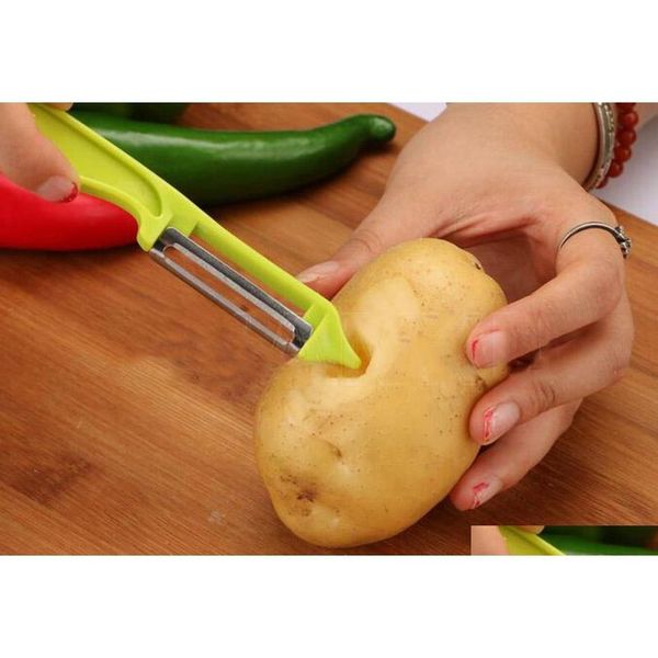 

candy color fruit vegetables peeler knife household plastic gadget peeling portable home kitchen to jllcll mywjqq