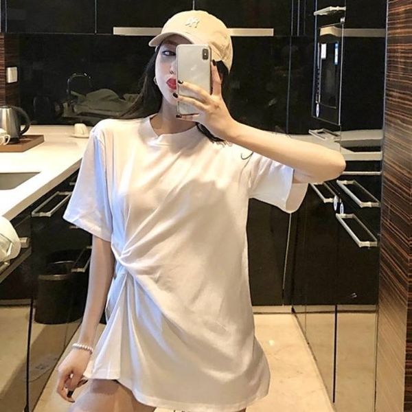 

ins super fire short sleeve women summer 2020 new t-shirtt-shirt korean loose designversatile t-shirt fashion s3auu, White