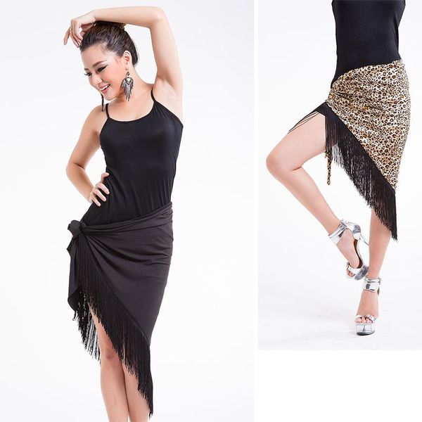 

new lady fringes triangle latin dress one skirt skirt latin dance dress costume women's practice dancing wear, Black;red