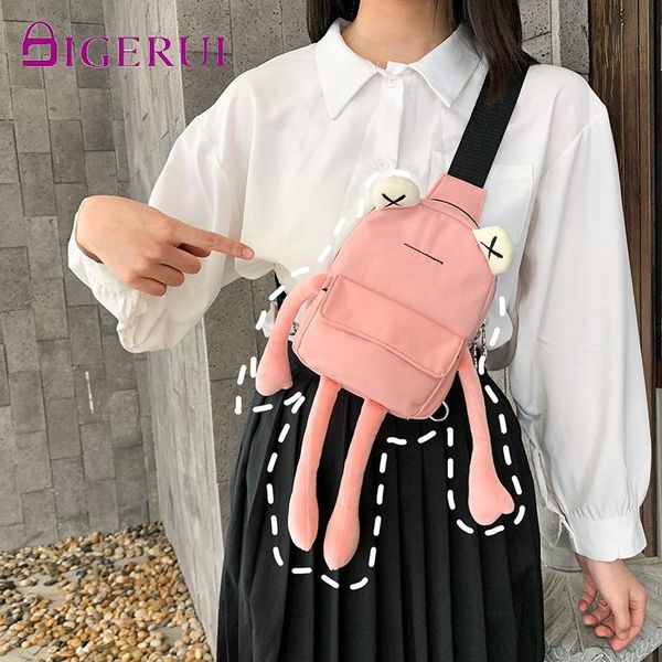 

digerui personality girl small bag tide cartoon cute frog bag casual messenger chest shoulder crossbody women