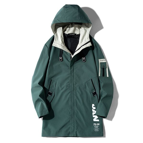 

2021 men's spring autumn leisure korean outdoor fashion tooling hooded jacket 8035, Black;brown