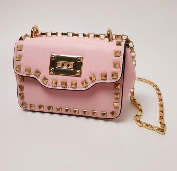 

rivet popular mini flap bag chain shoulder bag messenger retro handbags a2231
