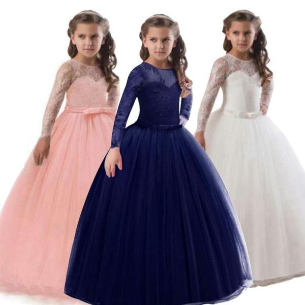 

girl's dresses style girl flower long dress for wedding vestidos de primera comunion kids first communion pageant ball gown girls, Red;yellow