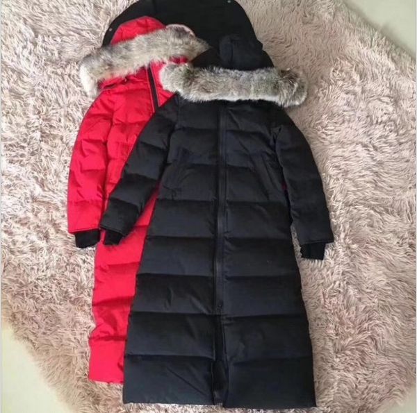 

new winter canada coat women thick fashion hooded down women's slim jacket, Black
