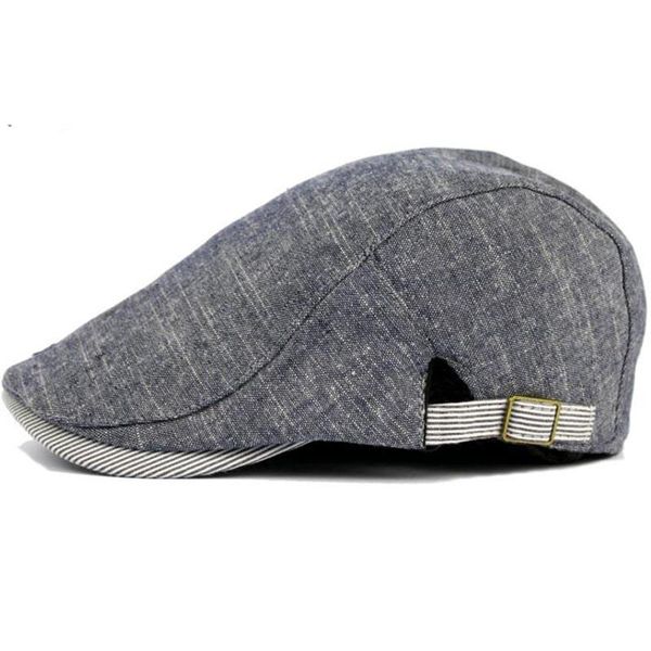 

2020 new beret hat linen mens beret boina for women hats flat cap thin summer british vintage style sun protection, Blue;gray