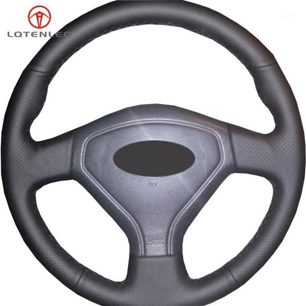 

lqtenleo black artificial leather steering wheel cover for legacy forester outback impreza wrx 2003-2007 saab 9-2x 20051