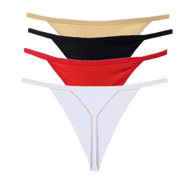 

4pcs/set seamless women panties underwear cotton female g-string lingerie thong panties for women breathable underpants, Black;pink